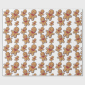 幸せなジンジャーブレッドマン ラッピングペーパー (フラット)