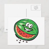 幸せなスイカ ポストカード (正面/裏面)