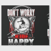 幸せなスキー ラッピングペーパー (フラット)