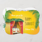 幸せなスッコート スッカ ルラヴとエトログ 水彩 招待状 (正面/裏面)