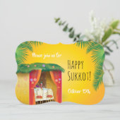 幸せなスッコート スッカ ルラヴとエトログ 水彩 招待状 (スタンド正面)