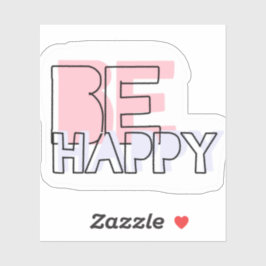 幸せなステッカーになる シール