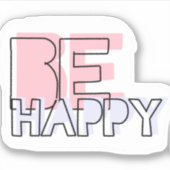 幸せなステッカーになる シール (正面)