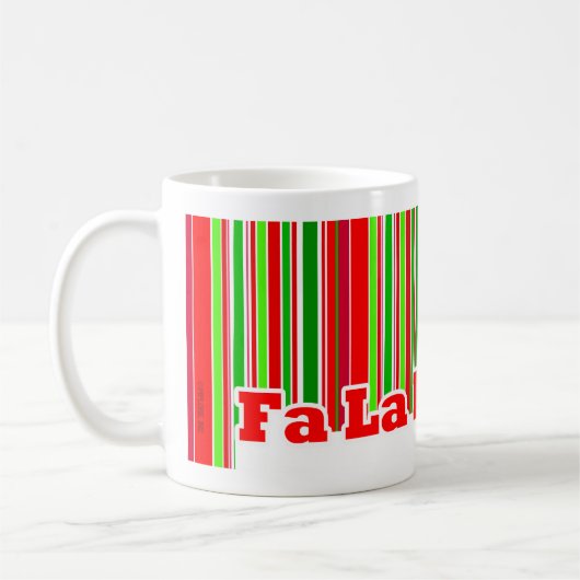 幸せなストライプFAのLAのLAのLAのLAのマグ コーヒーマグカップ (左)