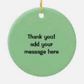 幸せなスパゲッティおよびミートボール セラミックオーナメント (裏面)