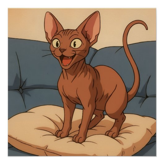 幸せなスフィンクス猫 ポスター (正面)
