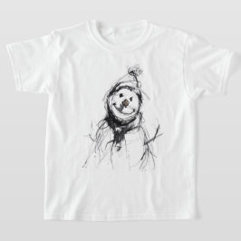 幸せなスマイルスノーマン Tシャツ