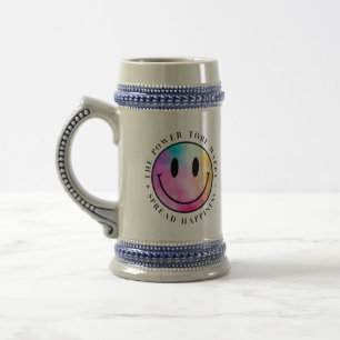 幸せなスマイルビアマグになる力 ビールジョッキ