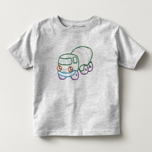 幸せなセメントのトラック トドラーTシャツ (正面)