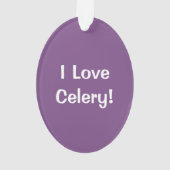 幸せなセロリの茎の束の緑繊維の野菜 オーナメント (裏面)