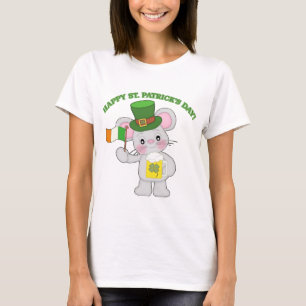 幸せなセントパトリックの日のアイルランド人のマウス Tシャツ