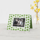 幸せなセントパトリックの日の写真の挨拶状 カード (黄色い花)