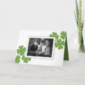 幸せなセントパトリックの日の写真の挨拶状 カード (正面)