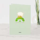 幸せなセントパトリックの日の小妖精 カード (裏面)