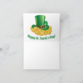 幸せなセントパトリックの日の幸運の馬の靴 カード (内部)