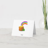 幸せなセントパトリックの日の幸運の馬の靴 カード (裏面)