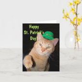 幸せなセントパトリックの日の挨拶状 カード (黄色い花)