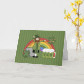 幸せなセントパトリックの日 カード (黄色い花)