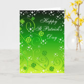 幸せなセントパトリックの日-カード カード (黄色い花)