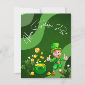 幸せなセントパトリックの日 Leprechaun シーズンカード