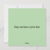 幸せなセントパトリックデー シーズンカード (裏面)