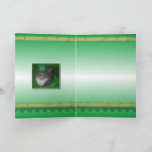 幸せなセントパトリック・デイ・カード（猫） カード (内部)