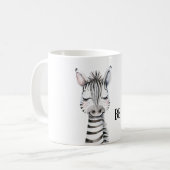 幸せなゼブラ コーヒーマグカップ (正面左)
