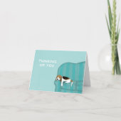 幸せなソファ犬のカスタムなあなたのかわいいビーグル犬の考えること カード (正面)