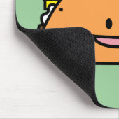 幸せなタコスのトウモロコシの貝のビーフ肉サルサのメキシコ人の食糧 マウスパッド (コーナー)