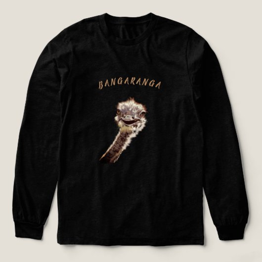 幸せなダチョウTシャツ トライブレンドTシャツ (デザイン正面)