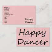 幸せなダンサーの黒の原稿 名刺 (正面/裏面)