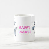 幸せなダンスのおもしろいで嬉しい踊り猫 コーヒーマグカップ (中央)