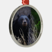 幸せなツキノワグマ メタルオーナメント (右)