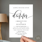 幸せなディナーの後に、結婚式のパーティー踊り 招待状