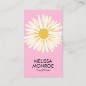 幸せなデイジー図解入りの、写真付きのソーシャルメディアのアイコン 名刺 (正面)