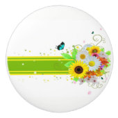 幸せなデイジー セラミックノブ (正面)