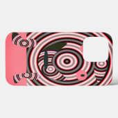 幸せなデザインはピンク色 Case-Mate iPhoneケース (裏面 (横))