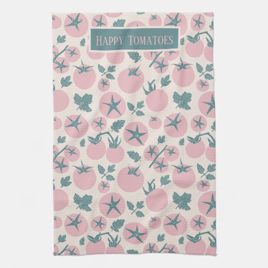 幸せなトマト キッチンタオル (縦)