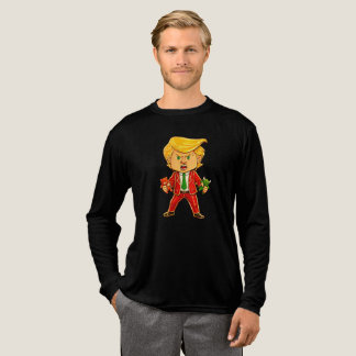 幸せなトランプ 笑ってるトランプ 牛 熊 トランプ メーム ちびキャラ トライブレンドＴシャツ