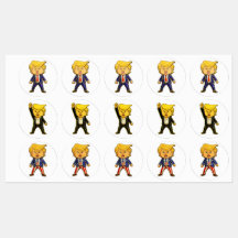幸せなトランプ、面白いトランプ、面白いミームちびキャラ風カートゥーン