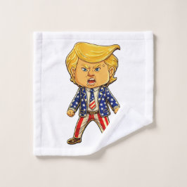 幸せなトランプ、面白いトランプ、面白いミーム ちびキャラ風カートゥーン バスタオルセット