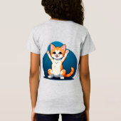 幸せなトラ柄の子猫 Tシャツ (裏面)