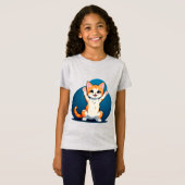 幸せなトラ柄の子猫 Tシャツ (正面フル)
