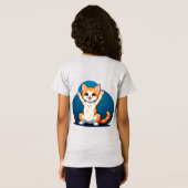 幸せなトラ柄の子猫 Tシャツ (裏面フル)