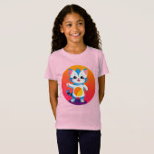 幸せなトラ柄の子猫 Tシャツ (正面フル)