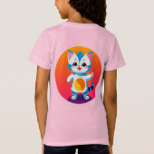 幸せなトラ柄の子猫 Tシャツ (裏面)