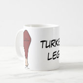 幸せなトルコ足のばち状核突起蛋白質の鳥 コーヒーマグカップ (正面左)