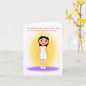 幸せなナースの日を愛する、の気にナースへ – Lynda カード (黄色い花)