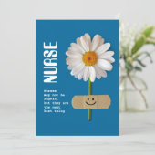 幸せなナースの日。おもしろいデイジーフラットグリーティングカード カード (スタンド正面)