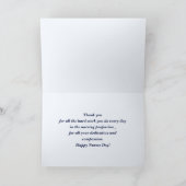 幸せなナースの日。アメリカ愛国的カード サンキューカード (内部)